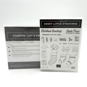 Stampin Up Sweet Little Stockings Stamp Set 22pc and Stocking Dies Christmas New